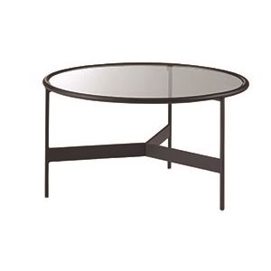 ローテーブル センターテーブル 約幅60cm アイアン 8mm強化ガラス ラウンド ガラステーブル リビング 完成品