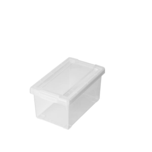 (まとめ) フタ付き 収納ボックス/プラスチックケース CD 仕切り板付き 『いれと庫 ライト』 18個セット