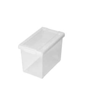 (まとめ) フタ付き 収納ボックス/プラスチックケース DVD 仕切り板付き 『いれと庫 ライト』 18個セット