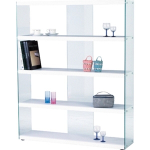 収納棚 リビング収納 強化ガラス使用 ワイドグラス オープンシェルフ リビング 店舗 インテリア家具 代引不可