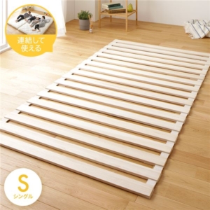ロール式 桐 すのこ ベッド ベッドフレームのみ 木製 天然木 軽量 通気性 連結可 折りたたみ
