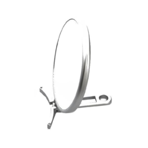 手鏡/スタンドミラー 拡大鏡付き 丸型 両面鏡 折立 ハンドミラー シルバー 72個セット