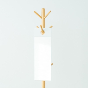 4枚セット フックミラー(60)(/白) ウォールミラー/壁掛け/鏡/飛散防止加工/スリム/姿見/省スペース/日本製/モダン/業務用/完成品/NK-600