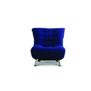 モダン ソファー ネイビー 幅56cm 木製 スチール製脚付き ウレタンフォーム 綿混張地 リビング ダイニング 代引不可