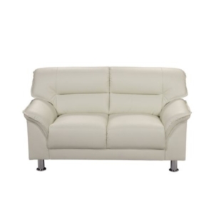 シンプル リビングソファー 幅128cm 木製 スチール製脚付き 合皮張地 ダイニング 店舗 お店 代引不可