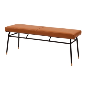 ベンチ ダイニングベンチ 本革 スチール リビング ダイニング インテリア家具