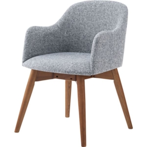 パーソナルチェア リビングチェア グレー 肘付き 木製 リビング ダイニング インテリア家具