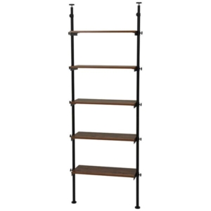 突っ張りラック ~264cm 棚板5枚 スチール リビング収納 組立式 リビング ダイニング 代引不可