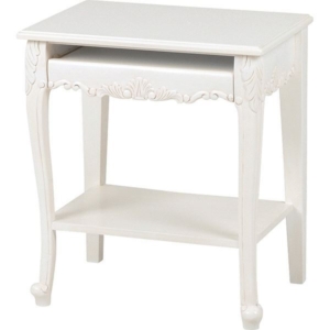 パソコンテーブル 木製 猫脚 棚付 ヴィオレッタシリーズ センターテーブル リビング ダイニング 代引不可