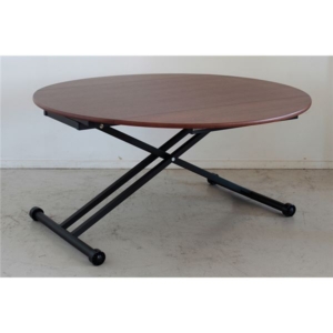 折りたたみ式天板付き 昇降テーブル/ローテーブル スチール製脚付き 組立品 代引不可