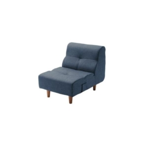 リビングダイニング ソファー 幅56cm ネイビー ファブリック 樹脂脚付 スチールパイプ ウレタンフォーム 日本製 代引不可