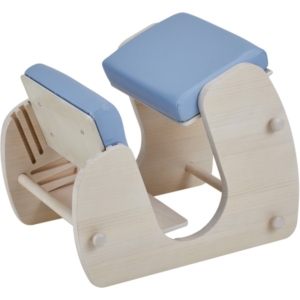 デスクチェア 学習椅子 ラムネブルー 木製 合皮 Keepy プロポーションチェア 組立品 猫背 姿勢 代引不可