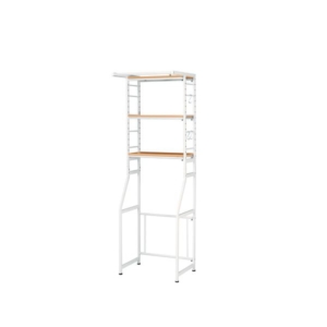 伸縮式 オープンラック/収納棚 ~780 奥行500 高さ1800mm スチールフレーム 高さ調節可 組立品 代引不可