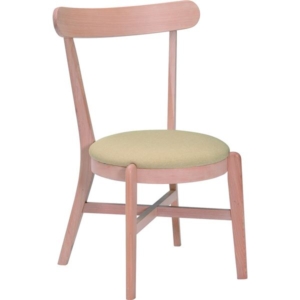 ダイニングチェア 食卓椅子 ファブリック 木製 /ベージュ NA/BE 2脚組 完成品 代引不可