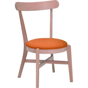 ダイニングチェア 食卓椅子 ファブリック 木製 /オレンジ NA/OR 2脚組 完成品 代引不可