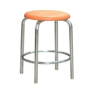 スツール 幅37.8cm クロームメッキ 内リング付き スチールパイプ 日本製 1脚販売 リビング 在宅ワーク 代引不可