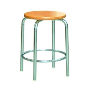 スツール オットマン 幅33.5cm クロームメッキ 内リング付き スタッ スチール 日本製 1脚販売 リビング 代引不可