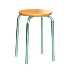 スツール オットマン 幅30cm クロームメッキ スタッ 日本製 スチールパイプ 完成品 1脚販売 リビング 代引不可