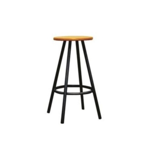 カウンターチェア ハイチェア 幅330mm ナチュラル 日本製 スチールパイプ ウッド 1脚販売 リビング 代引不可