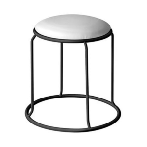 スツール 幅415mm ホワイト スチール ビニールレザー 完成品 1脚販売 リビング ダイニング 在宅ワーク 代引不可