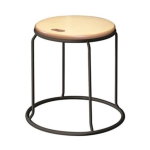 スツール 幅415mm ナチュラル スチール 完成品 1脚販売 リビング ダイニング 在宅ワーク 代引不可