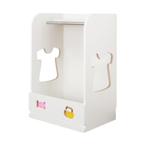 子供用 洋服掛け/衣類収納 女の子用 日本製 耐久性 防汚性 『おかたづけしたくなるハンガーラック』 完成品 代引不可