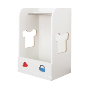 子供用 洋服掛け/衣類収納 男の子用 日本製 耐久性 防汚性 『おかたづけしたくなるハンガーラック』 完成品 代引不可