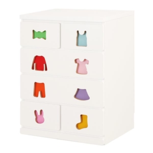 子供用 タンス/衣類収納 6杯 女の子用 日本製 耐久性 防汚性 『おかたづけしたくなるチェスト』 完成品 代引不可