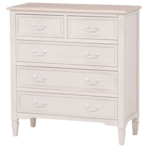 チェスト 収納棚 4段 木製 脚付き 桐材 取っ手付 ブロカントシリーズ ローチェスト 完成品 リビング 代引不可