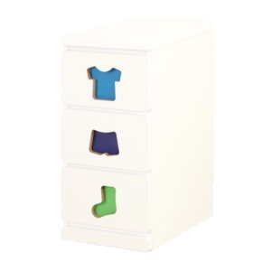 子供用 タンス/衣類収納 3杯 男の子用 日本製 耐久性 防汚性 『おかたづけしたくなるチェスト』 完成品 代引不可