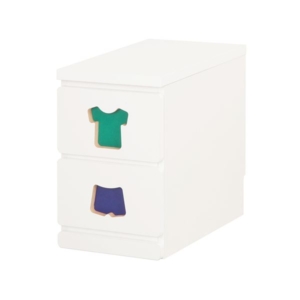 子供用 タンス/衣類収納 2杯 男の子用 日本製 耐久性 防汚性 『おかたづけしたくなるチェスト』 完成品 代引不可