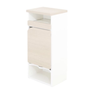 おむつストッカー/オムツ交換台 スライド棚 扉付き 日本製 完成品 代引不可