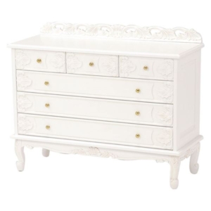 チェスト タンス 4段 木製 猫脚付き ヴィオレッタシリーズ 完成品 リビング 代引不可