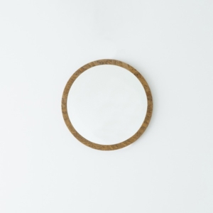 2個セット OB丸形ウォールミラー(40) (/茶) 直径40cm 鏡/スリム/高級感/ヴィンテージ/ブルックリン/飛散防止加工/壁掛け/オシャレ/北欧風/オーバル/日本製/完成品/NK-13