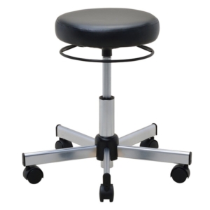 丸椅子 約幅540mm クローム脚 抗菌仕様張地 ラウンドキャスタースツール お客様組立品 リビング 子供部屋 代引不可