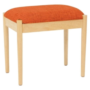 スツール 幅46 奥行31 高さ43cm オレンジ 木製 完成品 リビング ダイニング インテリア家具 代引不可
