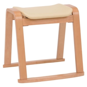 2台セット オットマン 幅46 奥行43 高さ44cm 木製 ラバーウッド PVC スタッ スツール リビング 代引不可