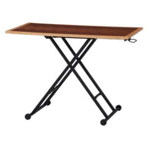 昇降式テーブル センターテーブル ～1150 奥行550 高さ120～700mm ナチュラル キャスター付き リビング 代引不可