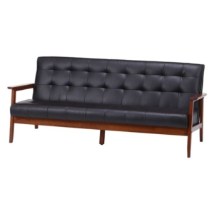 ソファー 幅170cm 合皮 合成皮革 木製 肘付き 脚付き PU 組立品 リビング ダイニング インテリア家具 代引不可