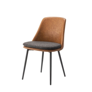 ダイニングチェア パーソナルチェア 2脚セット スチール ソフトレザー 組立品 リビング インテリア家具