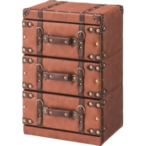 デザイン チェスト タンス 3段 合皮 合成皮革 I.W アイダブリュー リビング ショップ 店舗 インテリア家具 備品 什器