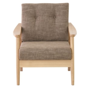 ソファー パーソナルチェア 幅73cm 木製 肘付き バッスム リビング ダイニング プレゼント