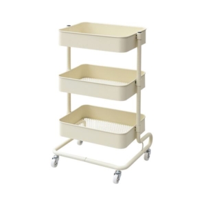 （まとめ）YAMAZEN バスケットトローリー 幅460 奥行380 高さ810mm BT-3（IV） 1台 組立品 3セット