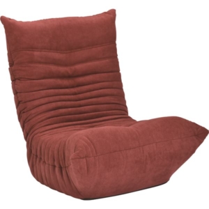 ソファ リクライニングソファー 座椅子 幅77cm ファブリック スチール ウレタン RED 完成品 代引不可