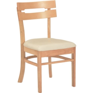 ダイニングチェア 食卓椅子 木製 PVC NA 2脚組 完成品 代引不可