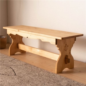 ダイニングベンチ ベンチ椅子 42cm ナチュラル 木製 パイン材 オイル塗装 組立品 リビング ダイニング