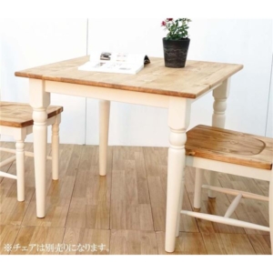 北欧風 ダイニングテーブル/リビングテーブル 木製 パイン材 組立品 店舗 お店 ショップ