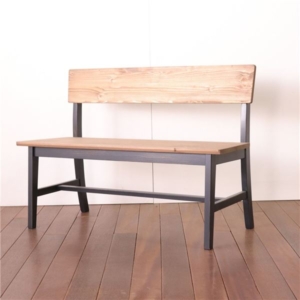 北欧風 ダイニングベンチ 背付き 木製 パイン材 オイル塗装/水性塗料塗装 組立品 リビング