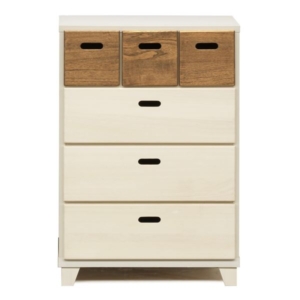 チェスト タンス 4段 ブラウン 日本製 木製 オイル塗装仕上げ 脚付き ベッドルーム 寝室 リビング 完成品