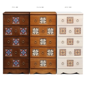 チェスト タンス 5段 日本製 木製 桐材 アンティーク調 引き出し収納 ベッドルーム 寝室 完成品